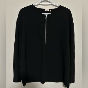 Aritzia Wilfred Zip Front Blouse